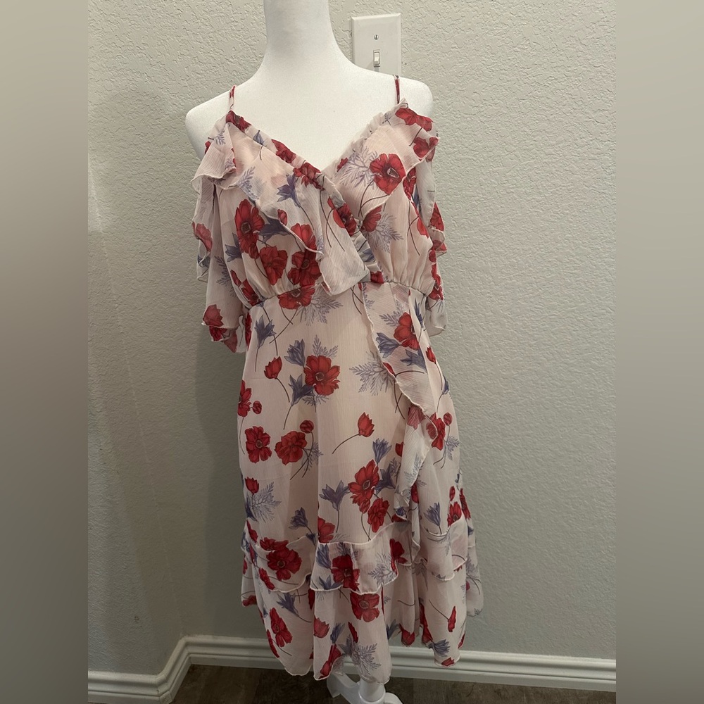 Floral Ruffle Dress L